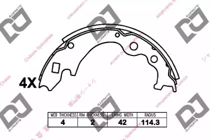 Комлект тормозных накладок DJ PARTS BS1268